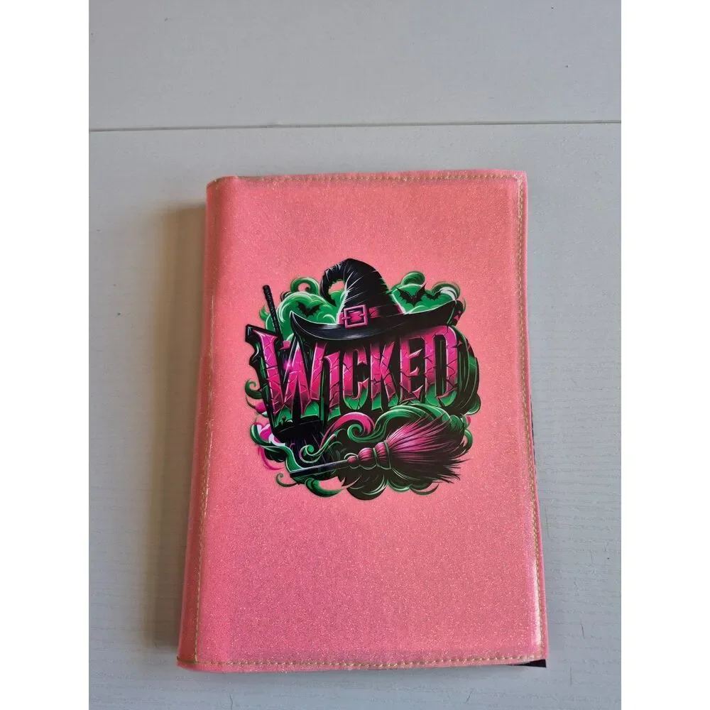 Wicked Pink Vinyl Notebook Holder - Stylish Stationery and Notepad Cover